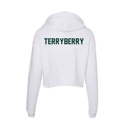 Michigan State - NCAA Men's Cross Country : Dylan Terryberry - Women's Crop Fleece Hoodie-1