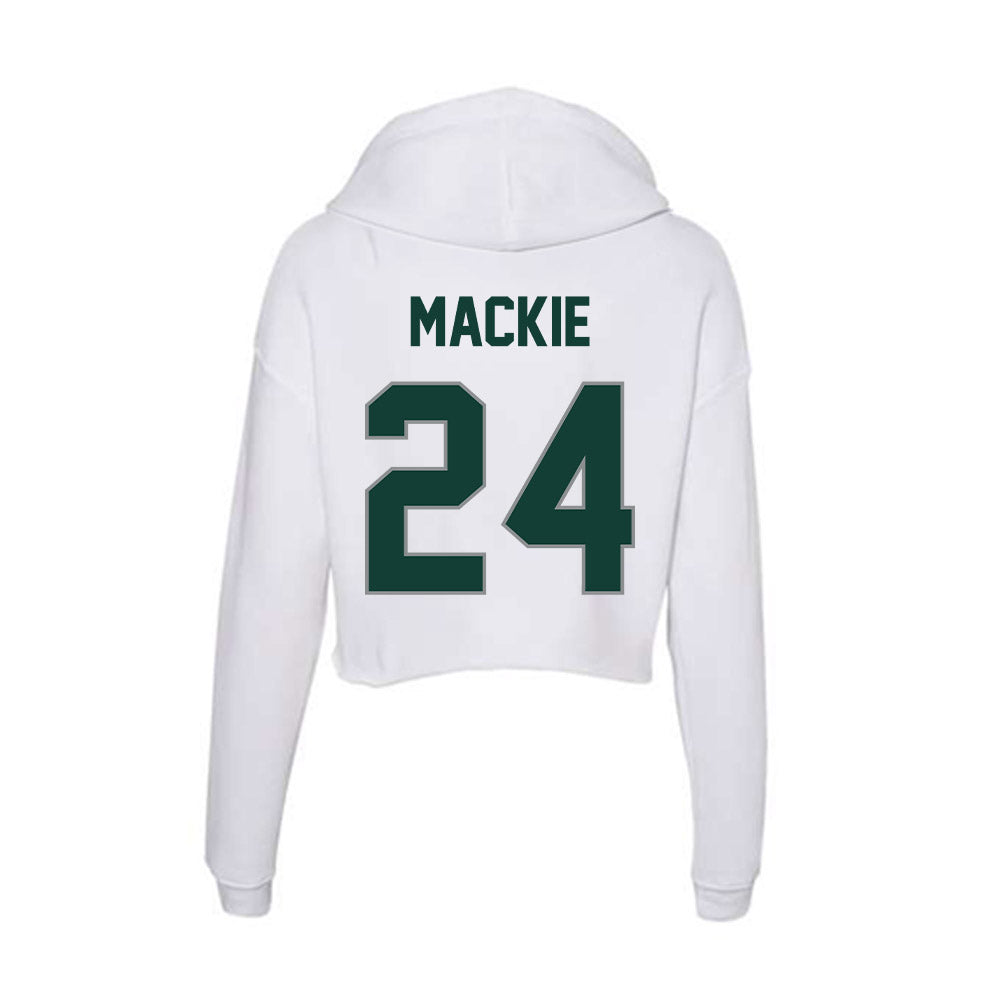 Michigan State - NCAA Men's Ice Hockey : Nathan Mackie - Women's Crop Fleece Hoodie-1