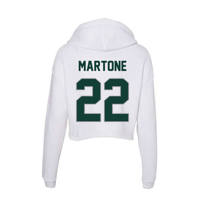 Michigan State - NCAA Men's Ice Hockey : Porter Martone - Women's Crop Fleece Hoodie-1