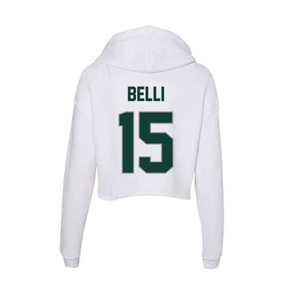 Michigan State - NCAA Women's Soccer : Julia Belli - Women's Crop Fleece Hoodie-1