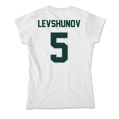 Michigan State - NCAA Men's Ice Hockey : Artyom Levshunov - Soft Style Women’s T-Shirt-1