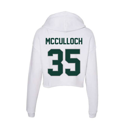 Michigan State - NCAA Men's Basketball : Jesse McCulloch - Women's Crop Fleece Hoodie-1