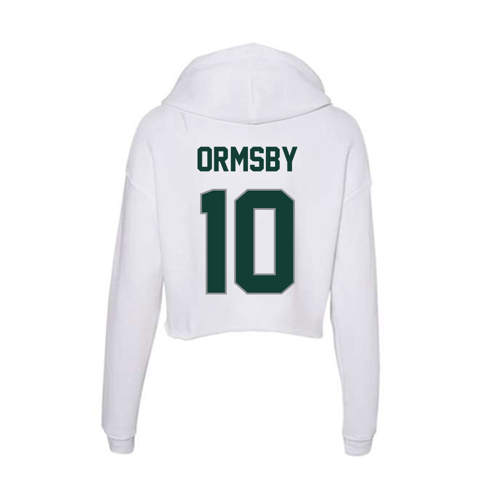 Michigan State - NCAA Women's Volleyball : Leela Ormsby - Women's Crop Fleece Hoodie-1