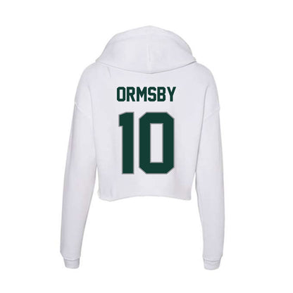 Michigan State - NCAA Women's Volleyball : Leela Ormsby - Women's Crop Fleece Hoodie-1