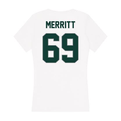 Michigan State - NCAA Football : Jacob Merritt - Women's V-Neck T-Shirt-1