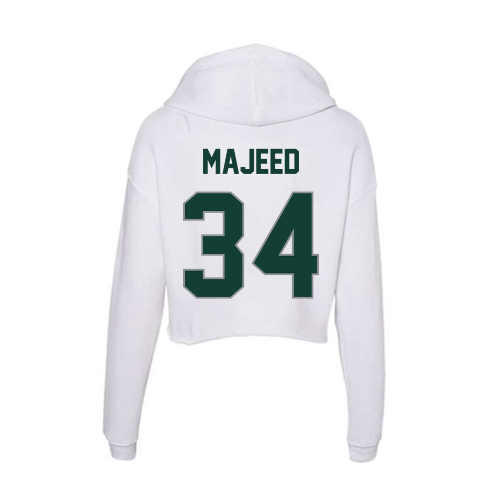 Michigan State - NCAA Football : Khalil Majeed - Women's Crop Fleece Hoodie-1