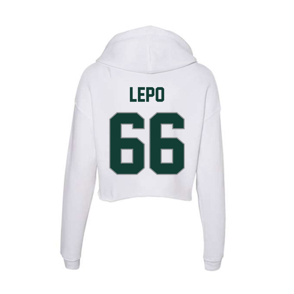 Michigan State - NCAA Football : Ashton Lepo - Women's Crop Fleece Hoodie-1