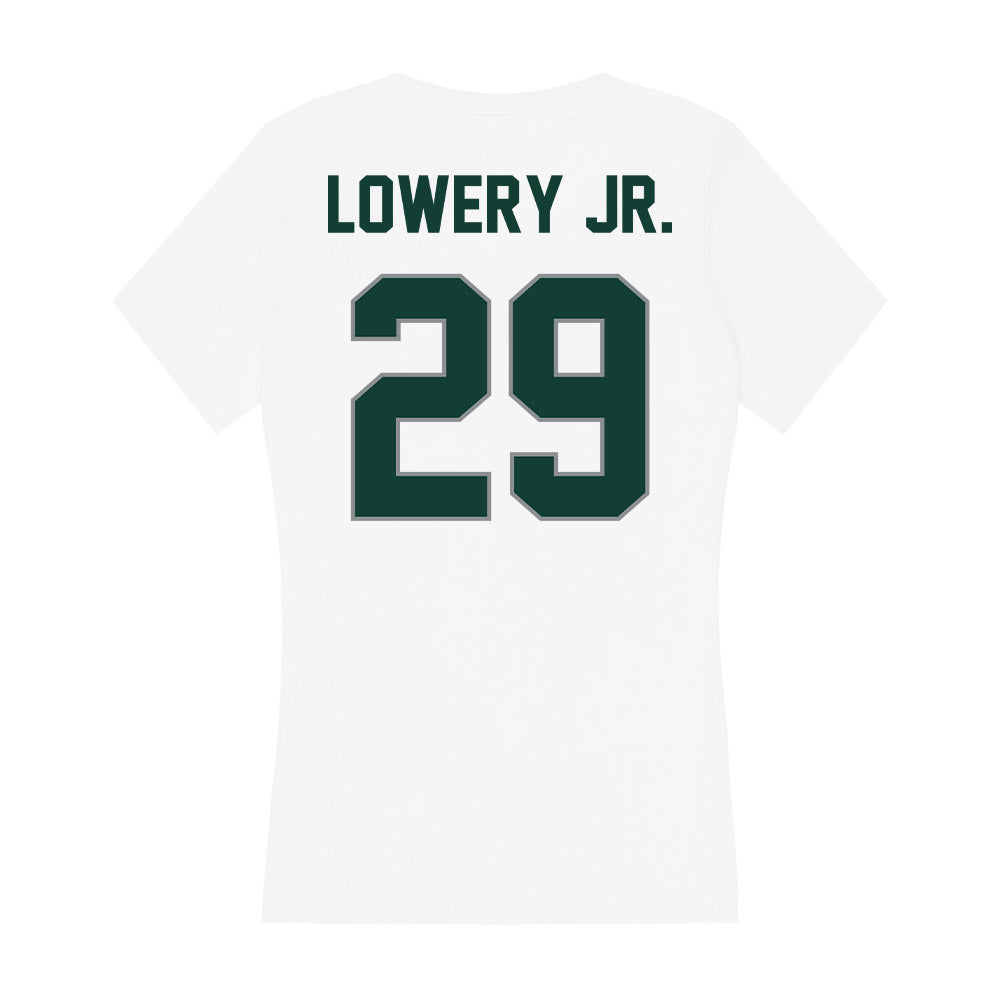 Michigan State - NCAA Football : Marqui Lowery Jr. - Women's V-Neck T-Shirt-1