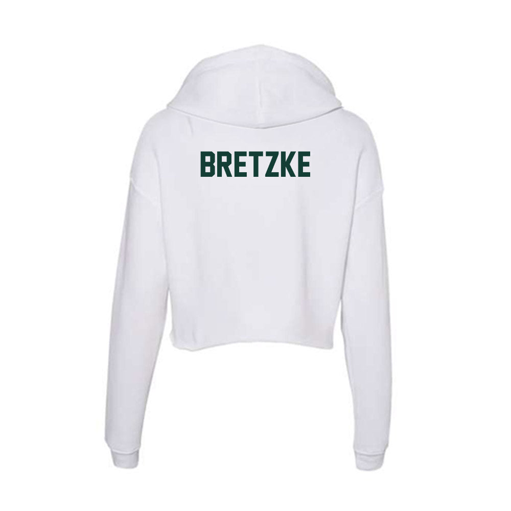 Michigan State - NCAA Women's Rowing : Mya Bretzke - Women's Crop Fleece Hoodie-1