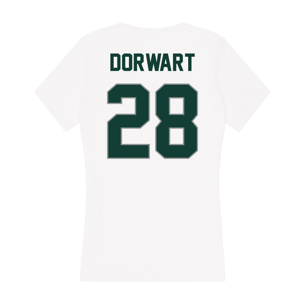 Michigan State - NCAA Men's Ice Hockey : Karsen Dorwart - Women's V-Neck T-Shirt-1