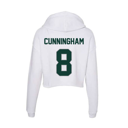 Michigan State - NCAA Softball : Ella Cunningham - Women's Crop Fleece Hoodie-1