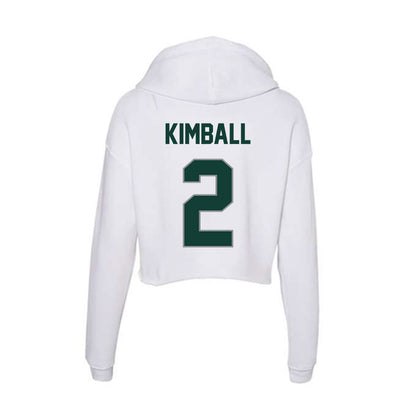 Michigan State - NCAA Women's Basketball : Abbey Kimball - Women's Crop Fleece Hoodie-1