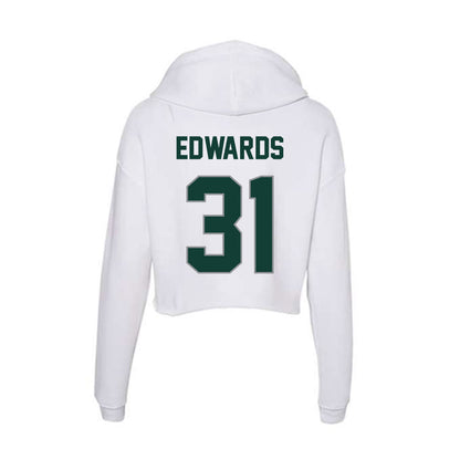 Michigan State - NCAA Football : Deuce Edwards - Women's Crop Fleece Hoodie-1