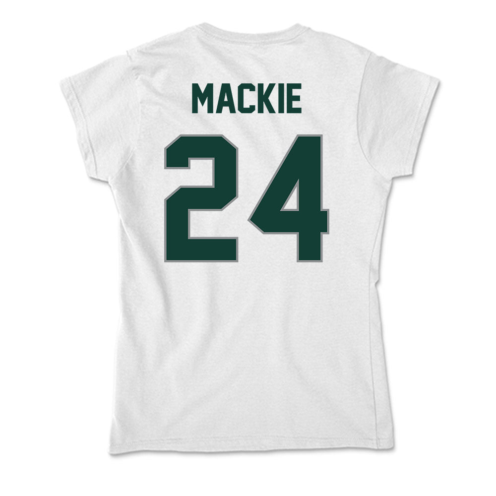 Michigan State - NCAA Men's Ice Hockey : Nathan Mackie - Soft Style Women’s T-Shirt-1