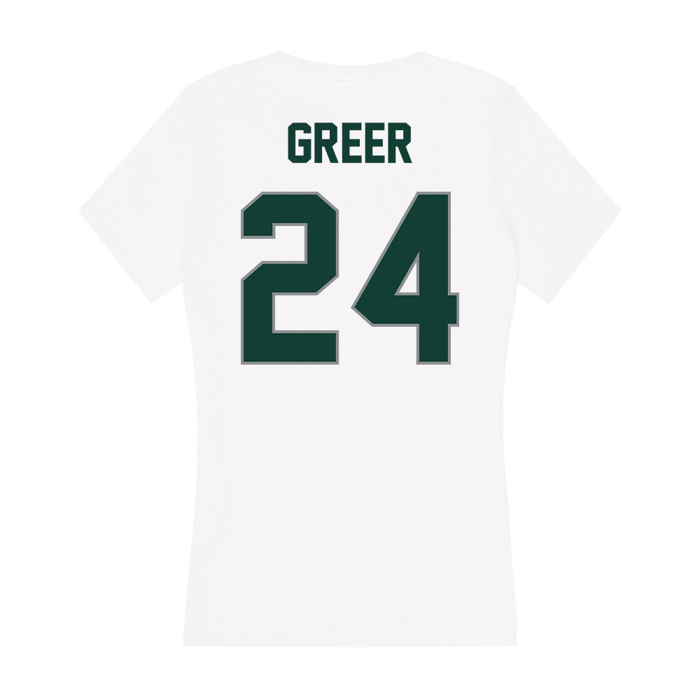 Michigan State - NCAA Softball : Hannah Greer - Women's V-Neck T-Shirt-1