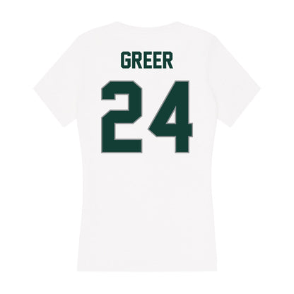 Michigan State - NCAA Softball : Hannah Greer - Women's V-Neck T-Shirt-1