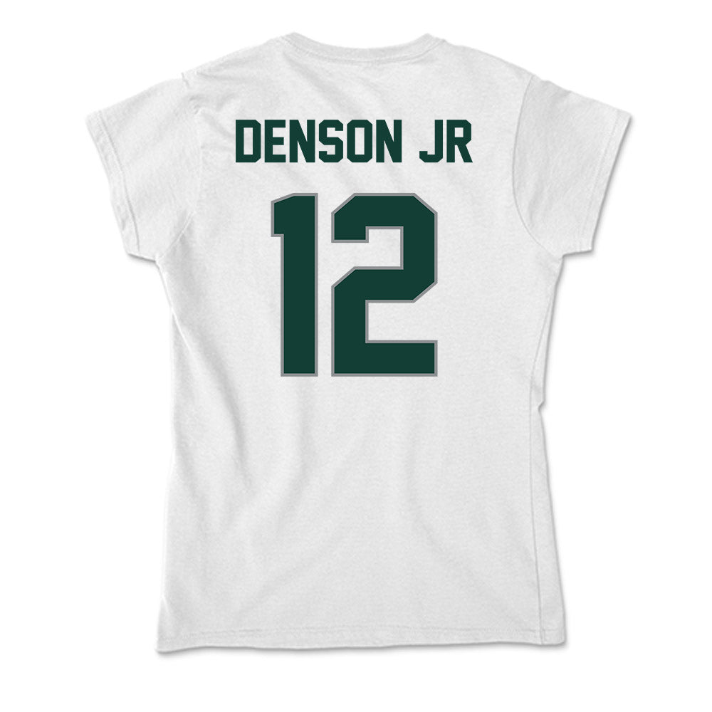 Michigan State - NCAA Football : Justin Denson Jr - Soft Style Women’s T-Shirt-1