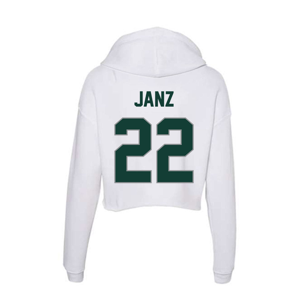 Michigan State - NCAA Women's Soccer : Ella Janz - Women's Crop Fleece Hoodie-1