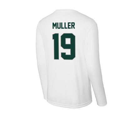 Michigan State - NCAA Men's Ice Hockey : Nicolas Muller - Activewear Long Sleeve T-Shirt-1