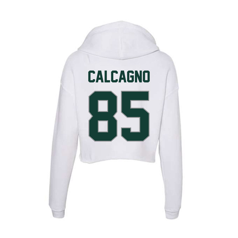 Michigan State - NCAA Football : Grant Calcagno - Women's Crop Fleece Hoodie-1