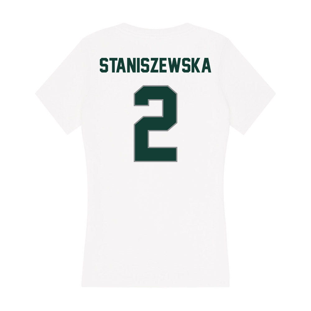 Michigan State - NCAA Women's Volleyball : Karolina Staniszewska - Women's V-Neck T-Shirt-1