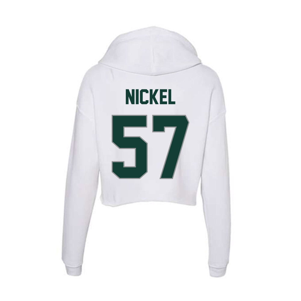 Michigan State - NCAA Football : Mason Nickel - Women's Crop Fleece Hoodie-1