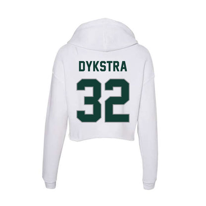 Michigan State - NCAA Women's Basketball : Marah Dykstra - Women's Crop Fleece Hoodie-1