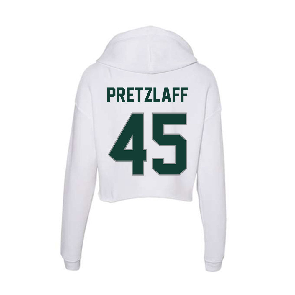 Michigan State - NCAA Football : Brady Pretzlaff - Women's Crop Fleece Hoodie-1