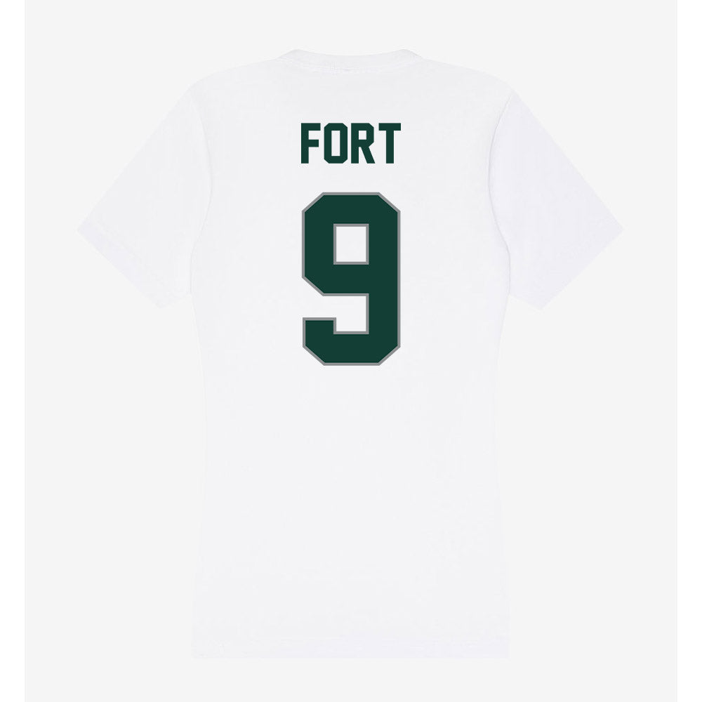 Michigan State - NCAA Men's Basketball : Trey Fort - Women's V-Neck T-Shirt-1