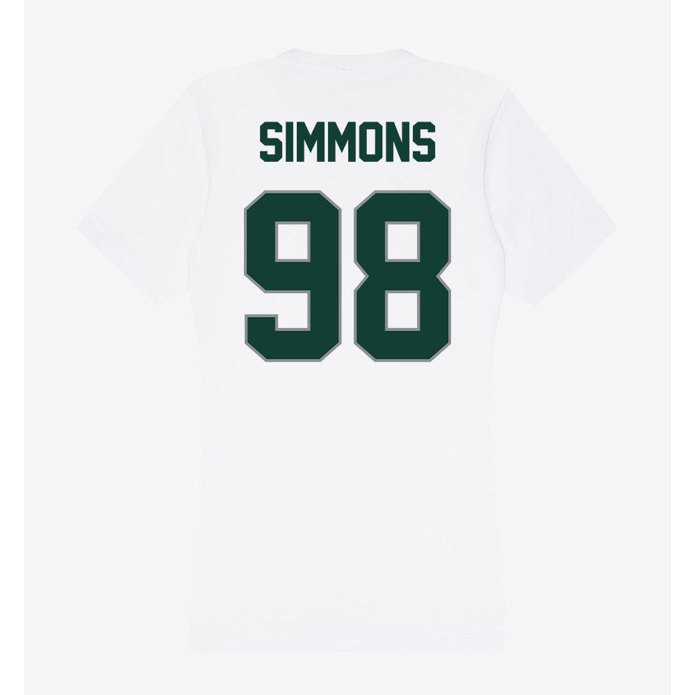 Michigan State - NCAA Football : Derrick Simmons - Women's V-Neck T-Shirt-1