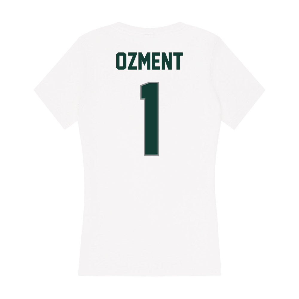 Michigan State - NCAA Women's Basketball : Tory Ozment - Women's V-Neck T-Shirt-1