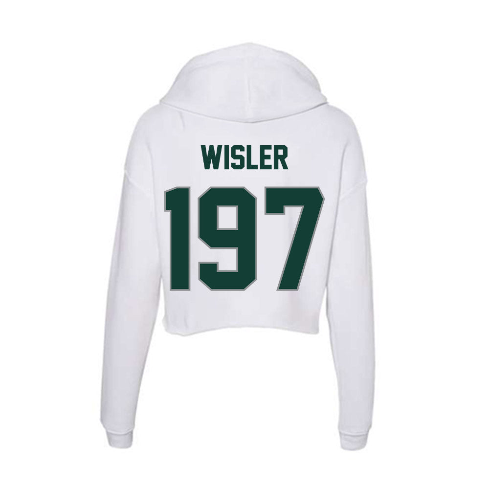 Michigan State - NCAA Wrestling : Kael Wisler - Women's Crop Fleece Hoodie-1