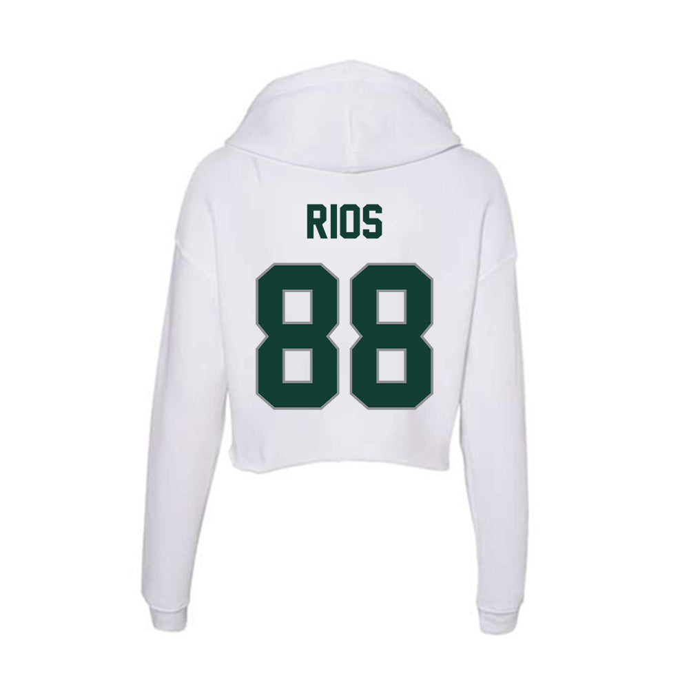 Michigan State - NCAA Football : Kai Rios - Women's Crop Fleece Hoodie-1