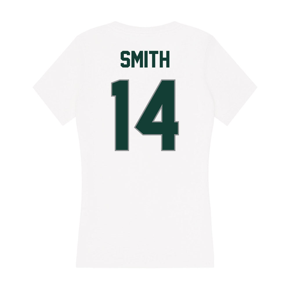 Michigan State - NCAA Men's Basketball : Davis Smith - Women's V-Neck T-Shirt-1