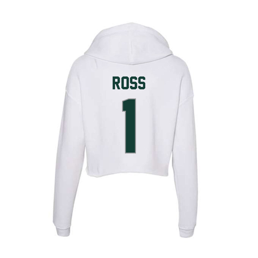 Michigan State - NCAA Softball : Alexis Ross - Women's Crop Fleece Hoodie-1