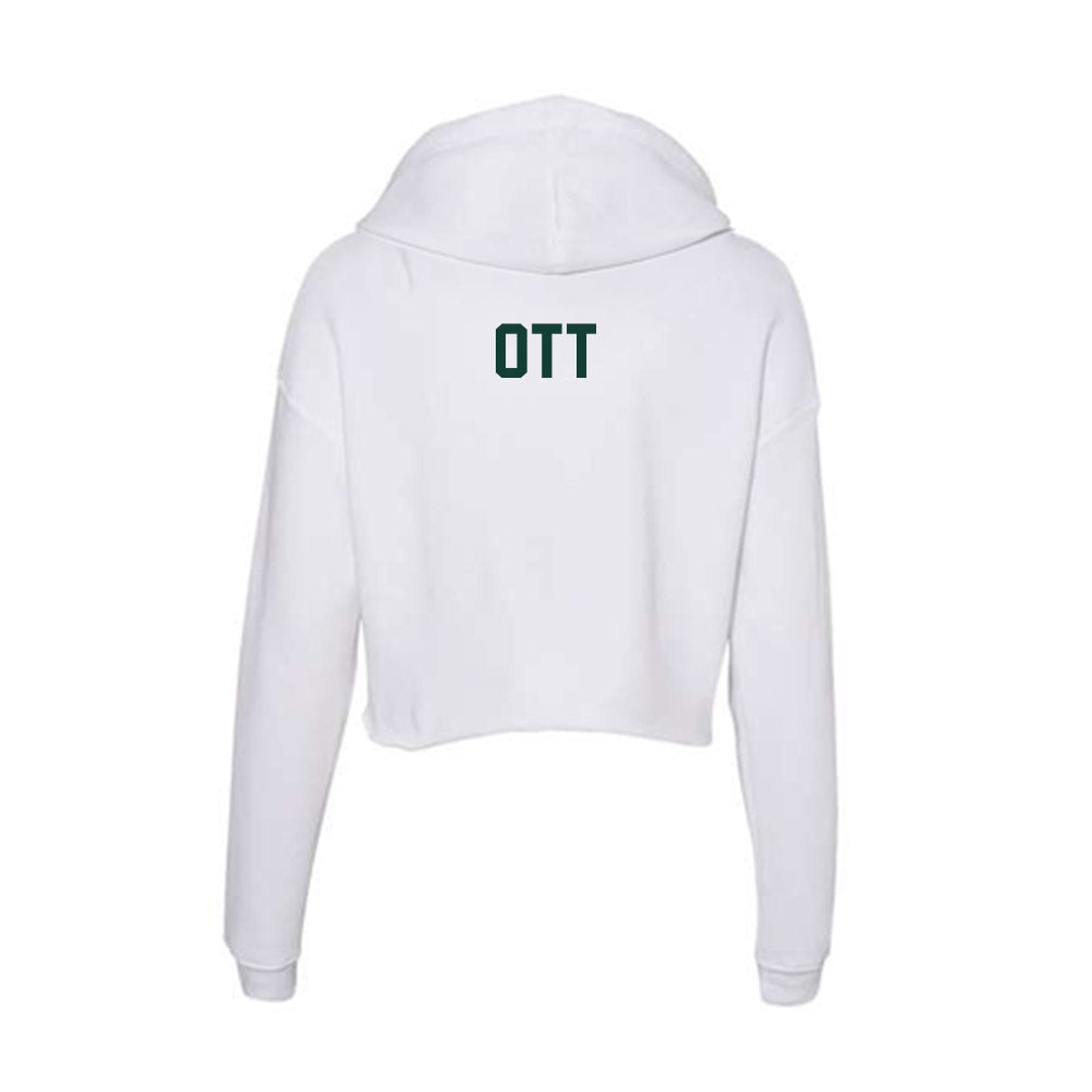 Michigan State - NCAA Women's Rowing : Madison Ott - Women's Crop Fleece Hoodie-1