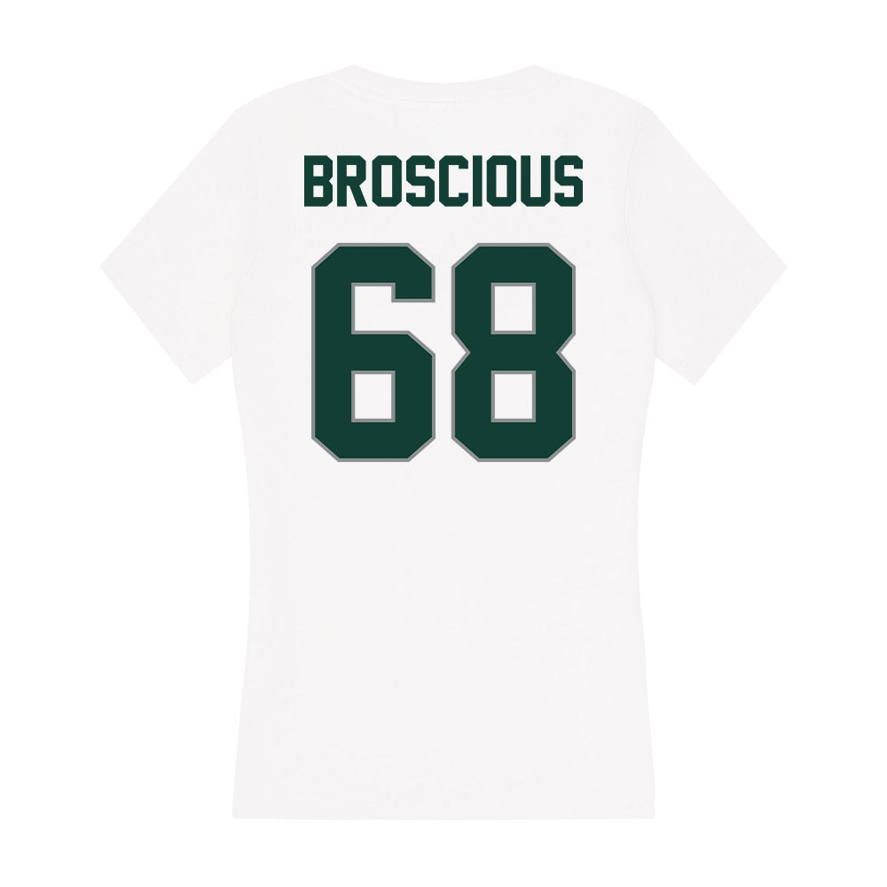 Michigan State - NCAA Football : Gavin Broscious - Women's V-Neck T-Shirt-1