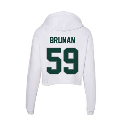 Michigan State - NCAA Football : Kyler Brunan - Women's Crop Fleece Hoodie-1