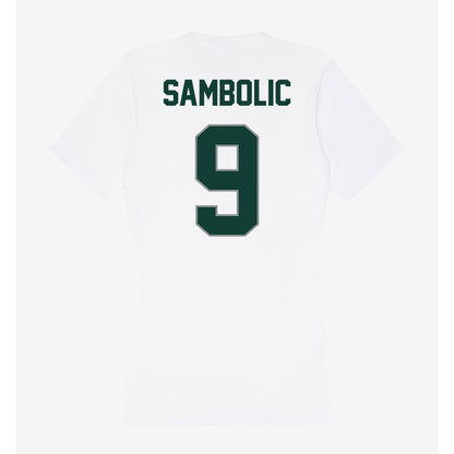 Michigan State - NCAA Women's Basketball : Sara Sambolic - Women's V-Neck T-Shirt-1