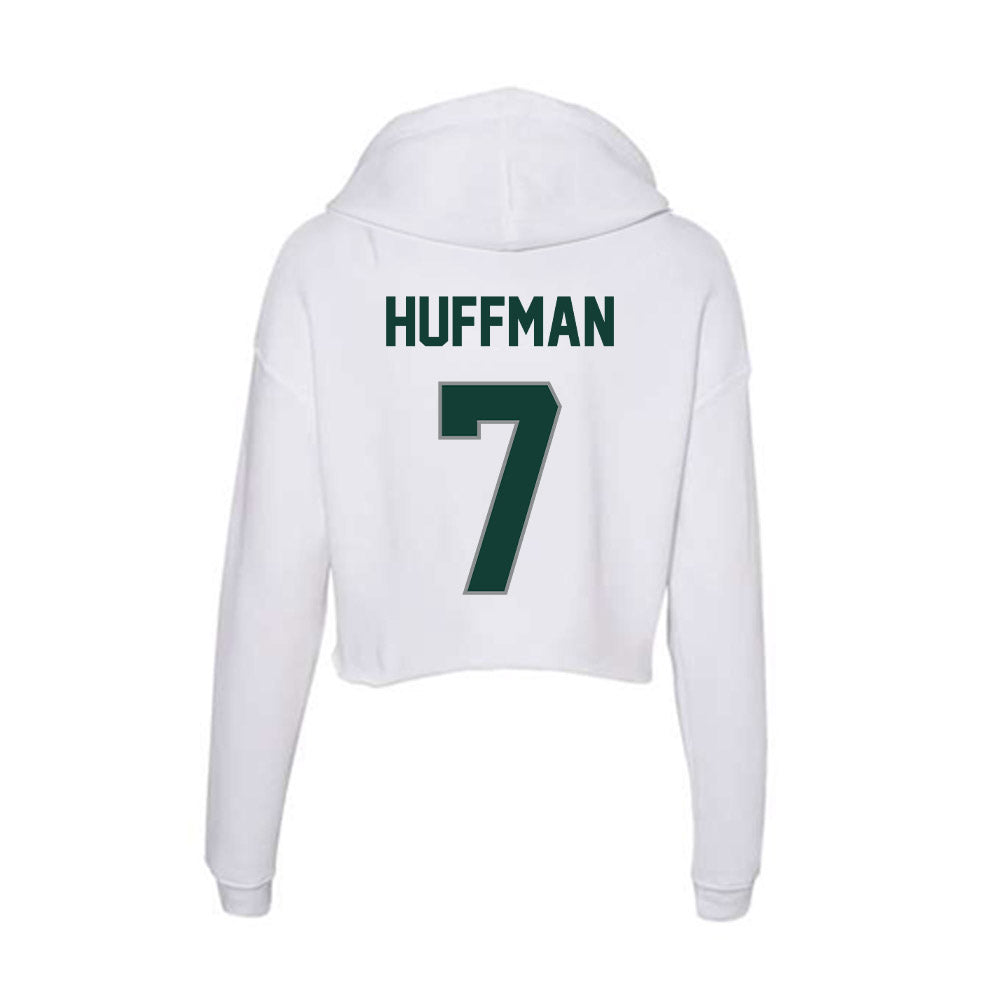 Michigan State - NCAA Baseball : Jaxon Huffman - Women's Crop Fleece Hoodie-1