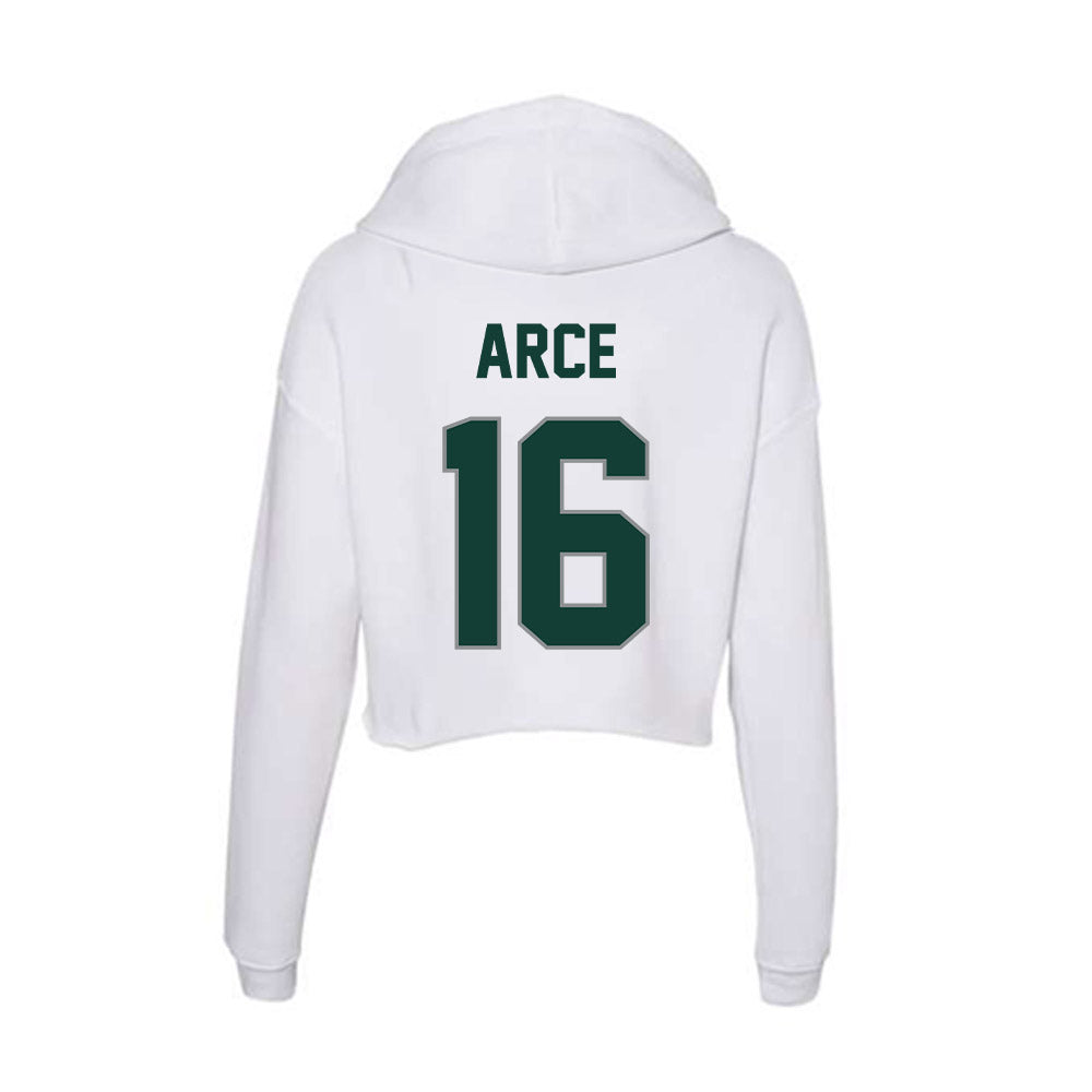 Michigan State - NCAA Men's Soccer : Colin Arce - Women's Crop Fleece Hoodie-1