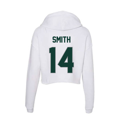 Michigan State - NCAA Men's Basketball : Davis Smith - Women's Crop Fleece Hoodie-1