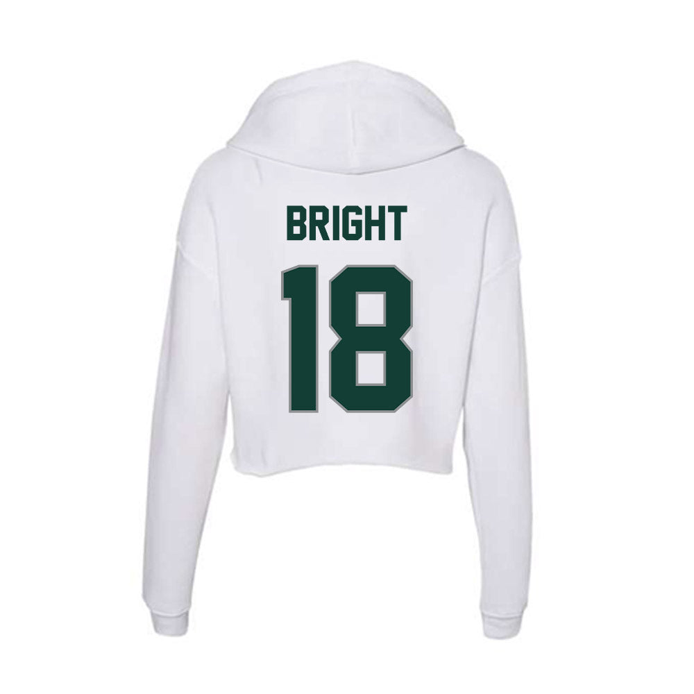 Michigan State - NCAA Baseball : Noah Bright - Women's Crop Fleece Hoodie-1