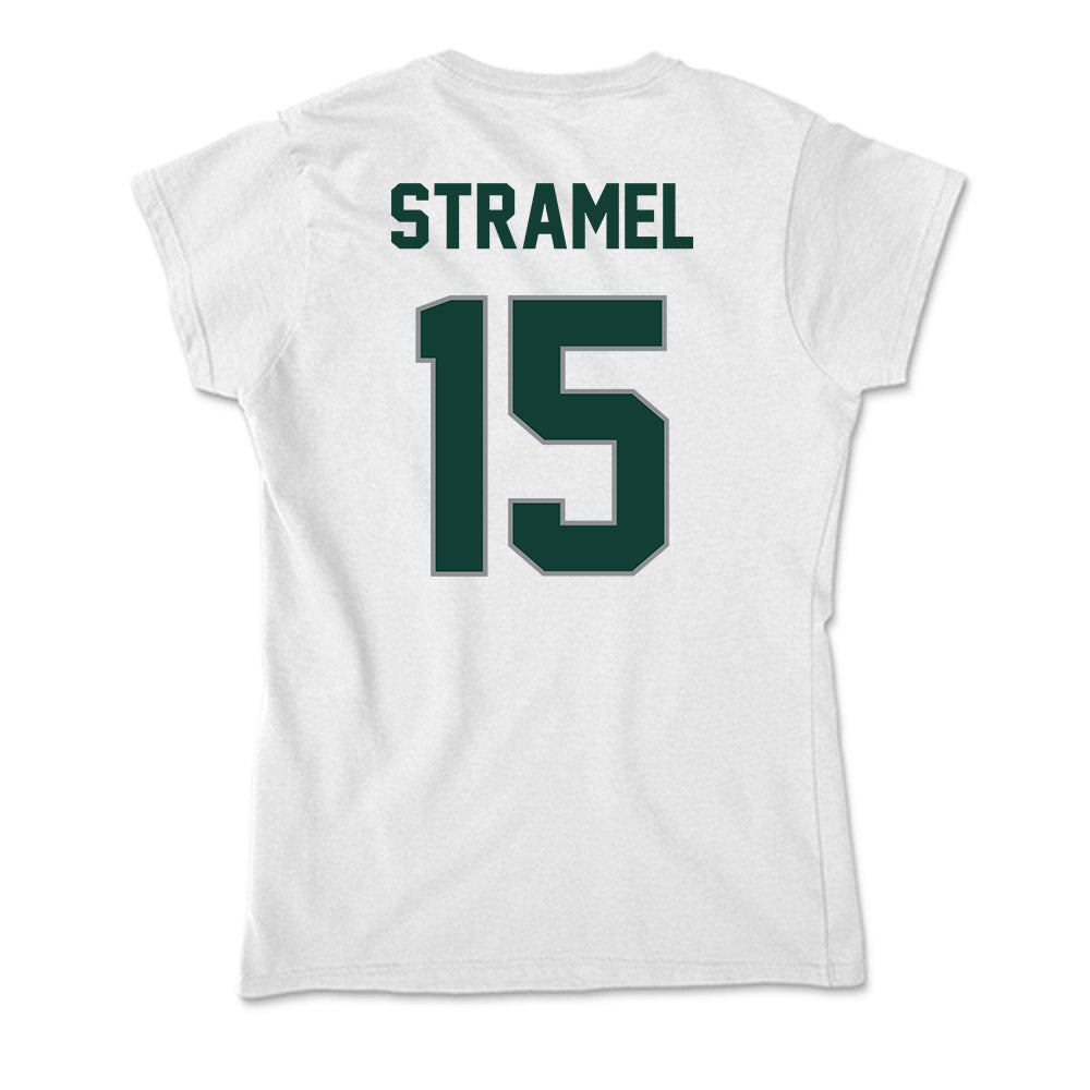 Michigan State - NCAA Men's Ice Hockey : Charlie Stramel - Soft Style Women’s T-Shirt-1