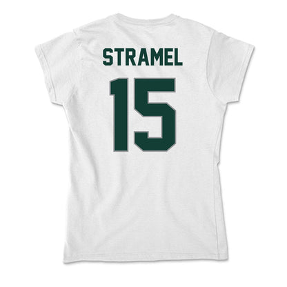 Michigan State - NCAA Men's Ice Hockey : Charlie Stramel - Soft Style Women’s T-Shirt-1