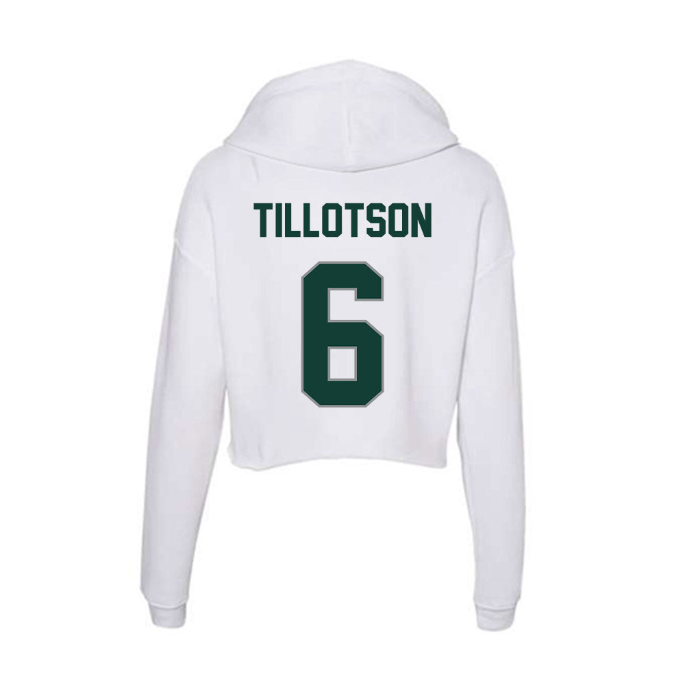 Michigan State - NCAA Women's Soccer : Remini Tillotson - Women's Crop Fleece Hoodie-1