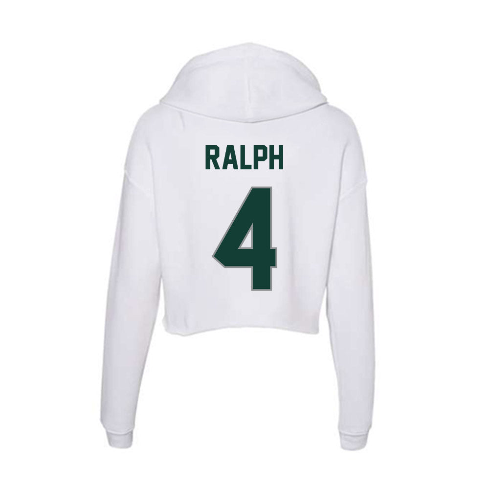 Michigan State - NCAA Men's Ice Hockey : Colin Ralph - Women's Crop Fleece Hoodie-1