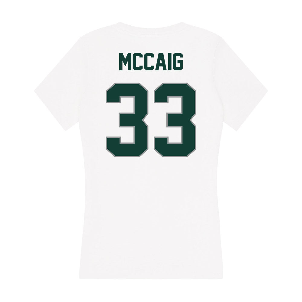 Michigan State - NCAA Football : Jaxon McCaig - Women's V-Neck T-Shirt-1