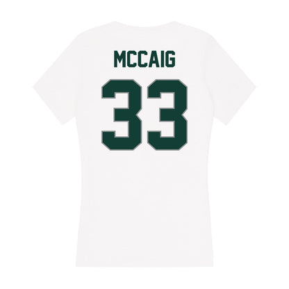 Michigan State - NCAA Football : Jaxon McCaig - Women's V-Neck T-Shirt-1