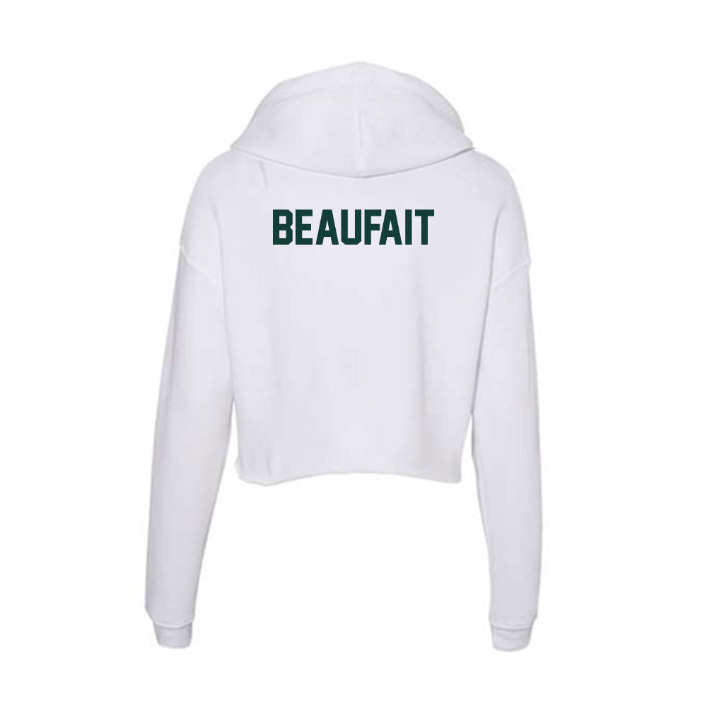 Michigan State - NCAA Women's Gymnastics : Elle Beaufait - Women's Crop Fleece Hoodie-1